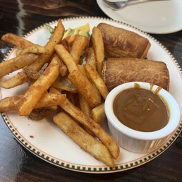 Sausage Rolls, Chips & Curry Sausage Rolls, Chips & Curry