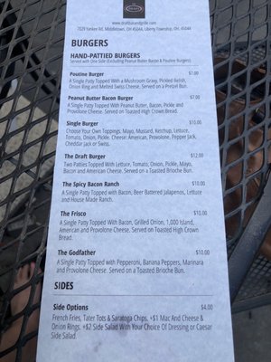 Menu photo 1 The Draft Bar & Grille Liberty Township, OH Menu photo 1 The Draft Bar & Grille Liberty Township, OH