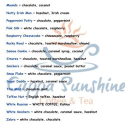Cuppa Sunshine Coffee and Tea - Yummy ideas