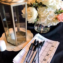 Alene's Flower Cottage - These wedding shower arrangements were a hit! The guests fought over them during bridal bingo as the door prizes.