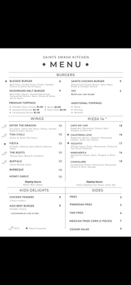 Menu photo 2 Saints Smash Kitchen Toronto, ON