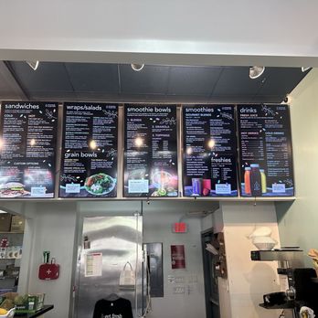 Get Fresh Cafe - Menu options front counter - Cafes Near Me - Iowa City, Iowa
