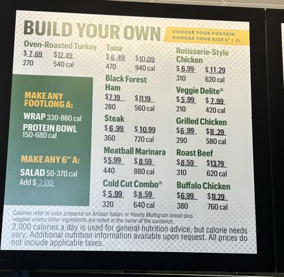 Menu photo 1 Subway Ohio, OH Menu photo 1 Subway Ohio, OH