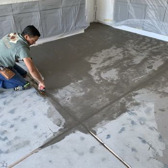 Installing Flooring Solutions - Laying one layer of concrete/ leveling the floor before cylinder laminate floor. - Flooring Near Me - Sacramento, California Installing Flooring Solutions - Laying one layer of concrete/ leveling the floor before cylinder laminate floor. - Flooring Near Me - Sacramento, California