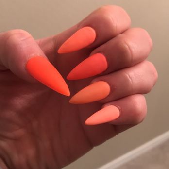 My i Nails - Orange matte in 5 shades - Nail Salons Near Me - Glendale, Arizona