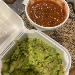 Guacamole and their salsa