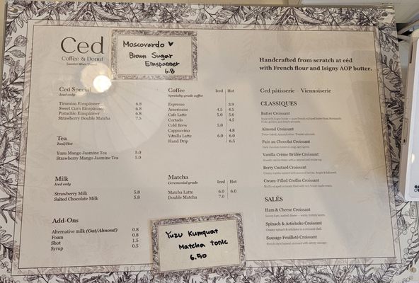 Menu photo 8 Ced Coffee & Donut Garden Grove, CA