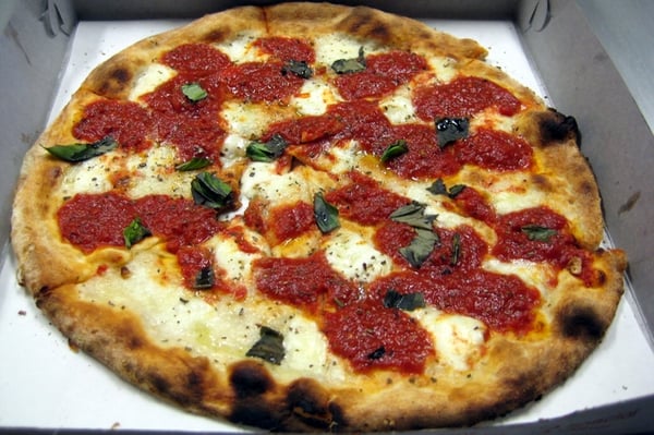 Photo of L'asso Pizza - New York, NY, US. Pizza Margherita (D.O.C.), Take 1