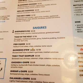 Chip+Malt - Menu - British Near Me - Newmarket, Ontario