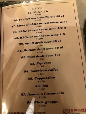 Menu photo 3 Nerone Rome, RM Menu photo 3 Nerone Rome, RM