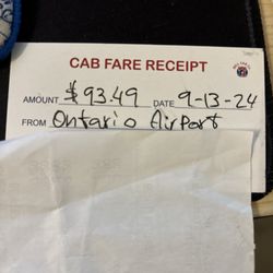 Bell Cab - Their paper receipt. No email. Shady.