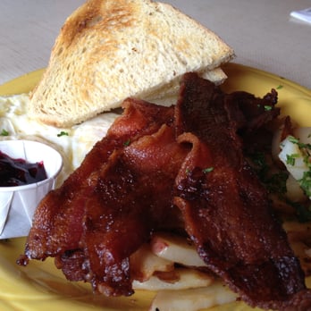 The Breadboard Restaurant - Eggs, Mac Daddy Bacon, Home Fries and Sourdough Toast with Marion berry Jam. Yum! - Breakfast & Brunch Near Me - Ashland, Oregon The Breadboard Restaurant - Eggs, Mac Daddy Bacon, Home Fries and Sourdough Toast with Marion berry Jam. Yum! - Breakfast & Brunch Near Me - Ashland, Oregon