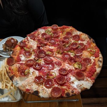 Emily - Colony Pizza. Pepperoni was crispy and flavorful. The honey was a nice touch to add too. Merica! - American Near Me - Brooklyn, New York Emily - Colony Pizza. Pepperoni was crispy and flavorful. The honey was a nice touch to add too. Merica! - American Near Me - Brooklyn, New York