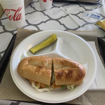 Manny's Deli & Subs - Buffalo chicken sub with no tomatoes and extra pickles. - Delis Near Me - Myrtle Beach, South Carolina