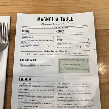 Magnolia Table - Menu - Breakfast & Brunch Near Me - Waco, Texas Magnolia Table - Menu - Breakfast & Brunch Near Me - Waco, Texas