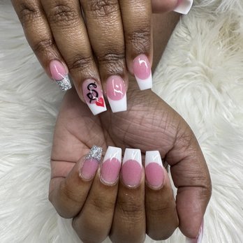 Laura Nails - Solar nails (dark pink and white) - Nail Salons Near Me - Lithonia, Georgia Laura Nails - Solar nails (dark pink and white) - Nail Salons Near Me - Lithonia, Georgia
