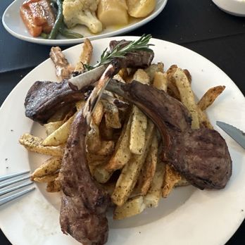 Laterna Restaurant - Lamb chops with lemon potatoes excellent - Greek Near Me - Bayside, New York Laterna Restaurant - Lamb chops with lemon potatoes excellent - Greek Near Me - Bayside, New York