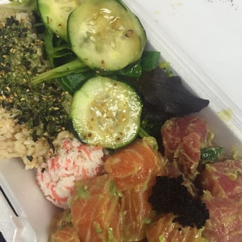 Poke District - Godzilla goes perfectly with salmon! - Seafood Near Me - Orange, California