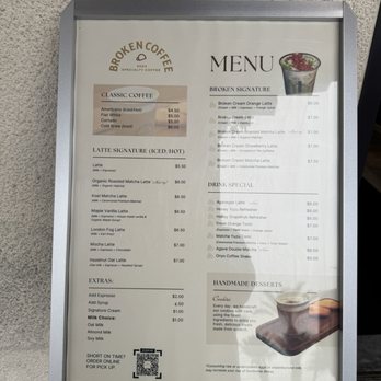 Broken Coffee - Spring Mountain - Outdoor menu - Coffee & Tea Near Me - Las Vegas, Nevada Broken Coffee - Spring Mountain - Outdoor menu - Coffee & Tea Near Me - Las Vegas, Nevada