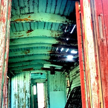 Rhyolite Ghost Town - photo effect in the train car - Landmarks & Historical Buildings Near Me - Beatty, Nevada
