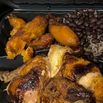 Sardi's Pollo A La Brasa - Half Chicken White Fried Plantains White Rice and Black Beans - Peruvian Near Me - Capitol Heights, Maryland
