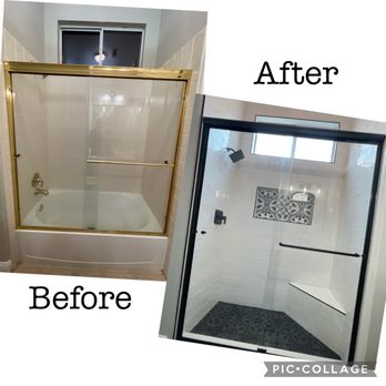 RF CON - Transition from tub/shower combo to walk in shower. - General Contractors Near Me