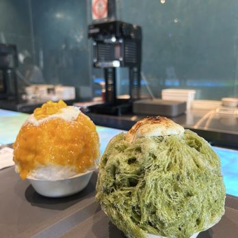 Kiyoraka - Golden crunch & matcha shiro - Shaved Ice Near Me - Irvine, California