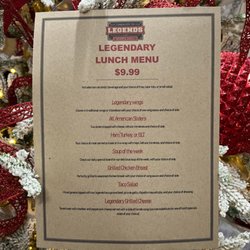 Legends Sports Grill - Lunch Special Menu
