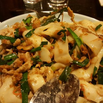 Facing East - Haika Chow Fun - reminds me of Shanghai rice cakes. Yummy with small shrimp in addition to the pork strips. - Chinese Near Me - Bellevue, Washington