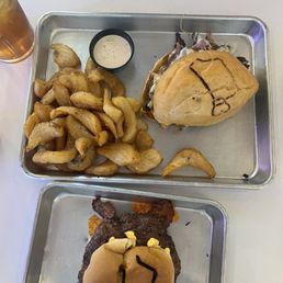 Uptown Philly with fries and Not-Cho Burger. Uptown Philly with fries and Not-Cho Burger.