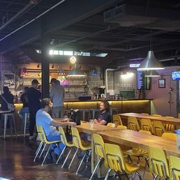 View of bar and table area