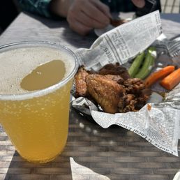 Wings and Downeast cider Wings and Downeast cider