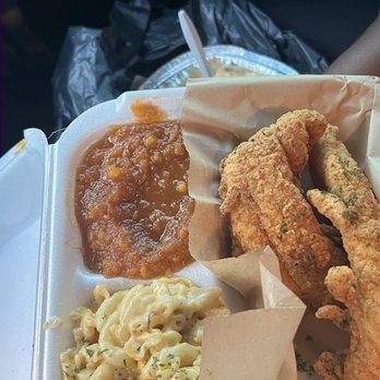 The Bayou Affect - 2 piece fish Mac and cheese Yams - Comfort Food Near Me - Baton Rouge, Louisiana The Bayou Affect - 2 piece fish Mac and cheese Yams - Comfort Food Near Me - Baton Rouge, Louisiana