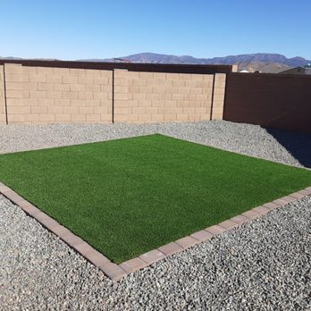 Concrete Designs - Paver bordered astro turf(Synthetic  grass) - Masonry/Concrete Near Me