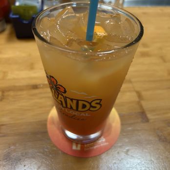 Islands Restaurant - Happy Hour drink with grenadine and midori - Burgers Near Me - Newport Beach, California