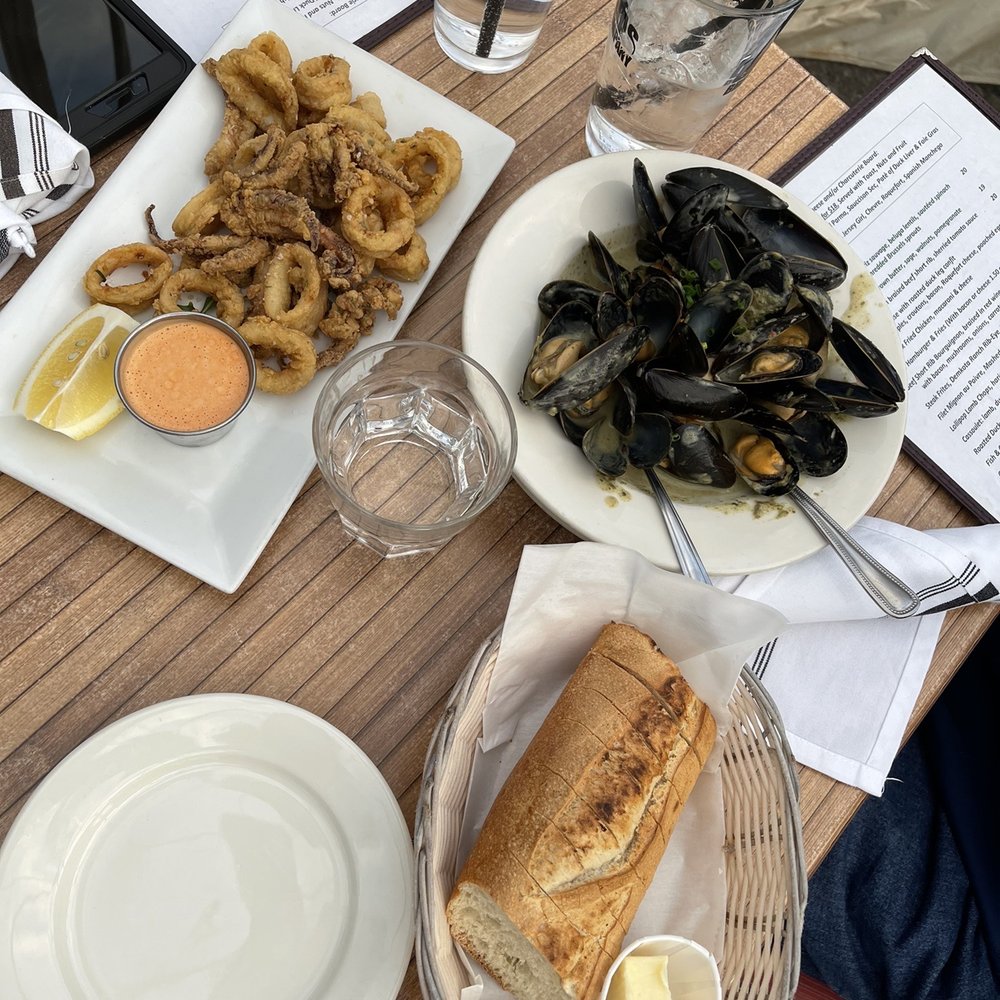 Bistro La Source - Fried Fresh Calamari Thai Lemongrass , Garlic , Ginger , Chilies , Basil , Coconut Milk Mussels and lots of bread for dipping !! - French Near Me - Jersey City, New Jersey Bistro La Source - Fried Fresh Calamari Thai Lemongrass , Garlic , Ginger , Chilies , Basil , Coconut Milk Mussels and lots of bread for dipping !! - French Near Me - Jersey City, New Jersey