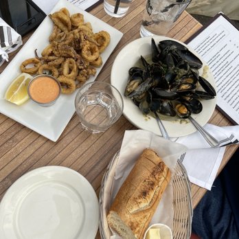 Bistro La Source - Fried Fresh Calamari Thai Lemongrass , Garlic , Ginger , Chilies , Basil , Coconut Milk Mussels and lots of bread for dipping !! - French Near Me - Jersey City, New Jersey Bistro La Source - Fried Fresh Calamari Thai Lemongrass , Garlic , Ginger , Chilies , Basil , Coconut Milk Mussels and lots of bread for dipping !! - French Near Me - Jersey City, New Jersey