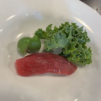 Sushi Zoa - Bluefin tuna with wakamomo peach - Sushi Bars Near Me - Hutto, Texas Sushi Zoa - Bluefin tuna with wakamomo peach - Sushi Bars Near Me - Hutto, Texas