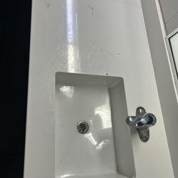 Disgustingly dirty sink at 7 in the morning.