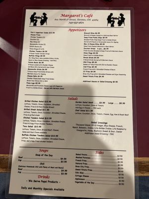 Menu photo 1 Margaret's Cafe Toronto, OH Menu photo 1 Margaret's Cafe Toronto, OH
