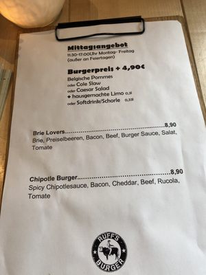 Menu photo 3 Ruff's Burger Munich, BY