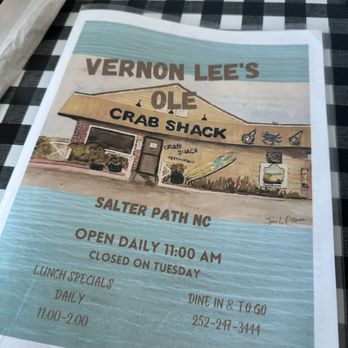 The Crab Shack - Menu - Seafood Near Me - Salter Path, North Carolina