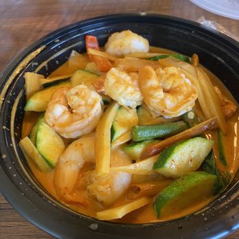 Thai Phoon - 15 July 2023 -- Red Curry with shrimp and it comes with a side of rice ($12.95) - Asian Fusion Near Me - Lakewood, Ohio Thai Phoon - 15 July 2023 -- Red Curry with shrimp and it comes with a side of rice ($12.95) - Asian Fusion Near Me - Lakewood, Ohio