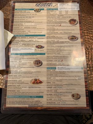 Menu photo 2 Oaxaca Mexican Cuisine Weatherford, TX Menu photo 2 Oaxaca Mexican Cuisine Weatherford, TX