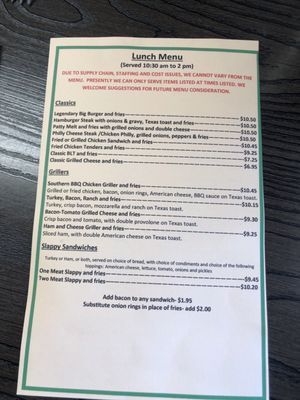 Menu photo 1 R Country Cafe Donalsonville, GA Menu photo 1 R Country Cafe Donalsonville, GA