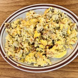 Nathan's Greenleaf Cafe - Scrambled eggs with sausage