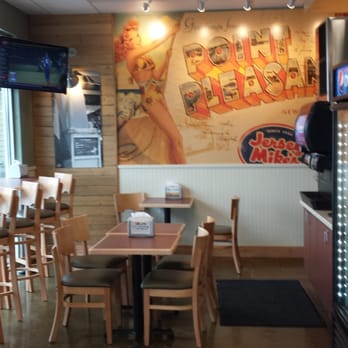 Jersey Mike's Subs - Interior..bright..has tv in corner - Fast Food Near Me - Fife, Washington Jersey Mike's Subs - Interior..bright..has tv in corner - Fast Food Near Me - Fife, Washington