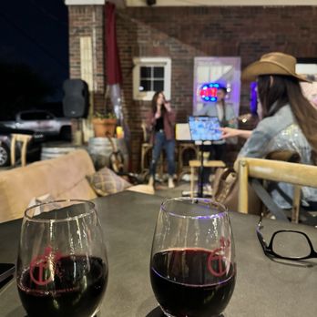 Bull Lion Ranch Winery - two glasses of wine - Wine Tasting Room Near Me - Grapevine, Texas Bull Lion Ranch Winery - two glasses of wine - Wine Tasting Room Near Me - Grapevine, Texas