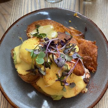 The Garden Table - Garden Benedict with Yam Bacon - Breakfast & Brunch Near Me - Indianapolis, Indiana