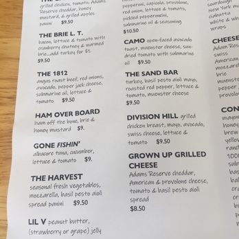 The Sandwich Bar - Menu - Sandwiches Near Me - Sackets Harbor, New York